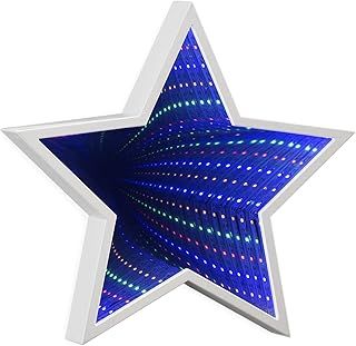 Star Infinity Tunnel Light Mirror Coloured LED's 12" x 12"
