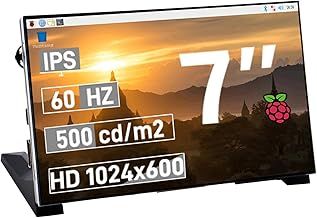 GeeekPi 7 Inch LCD Screen for Raspberry Pi, 1024x600 IPS LCD Display, HDMI Portable Monitor for Raspberry Pi 5/Pi 4B/3B+/3B/B+/Zero/400, Win11/10/8/7, Banana Pi M5/M2 Zero, Free Driver