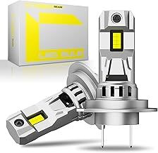 H7 LED Headlight Bulb for Car, 800% 30000LM 90W Super Bright H7 Headlight Bulb Conversion Kit,1:1 Mini Size,6500K White IP68 Waterproof,Plug and Play, Pack of 2