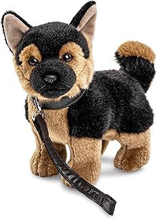 Uni-Toys - German Shepherd Puppy, Standing - With Lead - 26 cm (Height) - Plush Dog, Pet - Plush Toy, Cuddly Toy