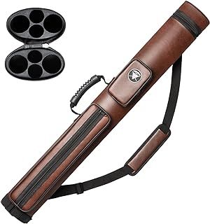 Adhafera Pool Cue Case, 2 X 2 Hard Snooker Cue Case, Made of Faux Leather Pool Cue Accessories (Not for 3/4 Cues)