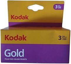 Kodak 6033971 Gold 200 Film (Purple/Yellow) - 3 Rolls - 24 Exposures Per Roll