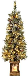WeRChristmas Pre-Lit Scandinavian Blue Spruce Christmas Tree with 80 Warm White LED Lights, 4 feet/1.2 m - Green