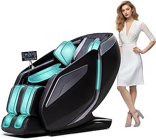 HealthRelife Full Body Massage Chair with Bodyscan 3D Robot Hands Intelligent Shiatsu Massagerecliner with Voice Function Back Heating (Black)…