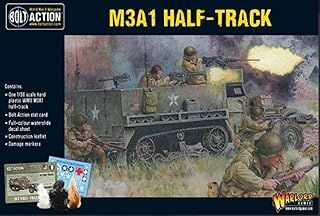 Warlord Games US Army M3A1 Half-Track 1:56 / 28mm Plastic Scale Model for Bolt Action Highly Detailed World War 2 Miniatures