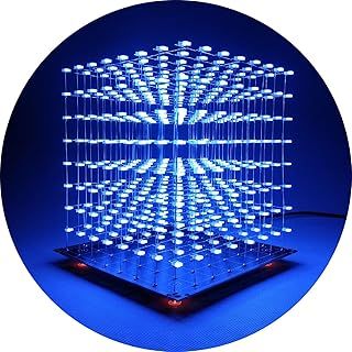 iCubeSmart 3D Led Cube DIY Electronics Kit Soldering Project Kit (3D8S-BLUE)