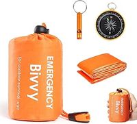 Survival Bag, Emergency Sleeping Bag, Survival Sleeping Bag, Reusable Survival Bivvy Bag,Waterproof Emergency Blanket, Ultralight, Heat-Repellent, Cold Protection for Outdoor Camping Hiking Hiking