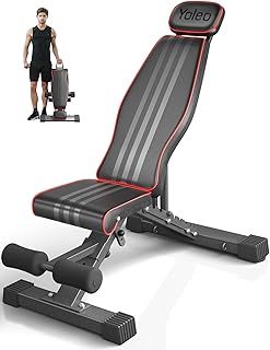 Adjustable Foldable Weight Bench with Extended Head and Spine Support, 300KG/660LB Fast Folding Incline Decline Flat Bench for Home,Workout, Gym