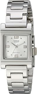 Casio Women's LTP1237D-7A Silver-Tone Shell White Dial Watch, Silver, LTP-1237D-7ACR