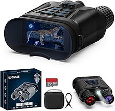 CIGMAN Night Vision Goggles 400M Working Distance, 3“ HD Display Infrared Night Vision, 5000mAh Rechargeable Thermal Telescope, f/1.4 HD Camera, 8x Digital Zoom, Suitable for Hunting, Camping, Observe