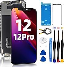 DTD for iPhone 12/12 Pro Screen Replacement Kit 6.1 inch for iPhone 12/12 Pro Screen Full HD LCD Display 3D Touch Screen Digitizer Full Assembly + Repair Tools + Screen Protector