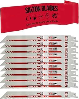 10x Saxton 200mm Heavy Duty Reciprocating Sabre Saw Metal Blades R825BF fits Bosch, Dewalt, Makita etc