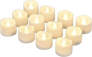 Willingood LED Tea Lights Flameless Candle with Timer, 6 Hours on and 18 Hours Off, 1.4 x 1.3 Inch, Warm White, [12 Pack]