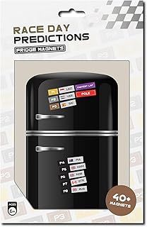 Formula 1 Race Day Prediction Fridge Magnets Game | 40+ F1-Themed Magnets for Fans | Racing Gift Present