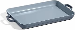 Our Place Griddle Pan - Versatile Nonstick Ceramic Sheet Pan & Stovetop Griddle | Toxin-Free, Dual-Use, with Ergonomic Handles | 4.7L Capacity, Oven Safe up to 230°C | Blue Salt