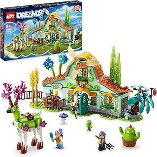LEGO DREAMZzz 2-in-1 Stable of Dream Creatures Set, Fantasy Farm Toy with Deer Figure That Can Be Built in 2 Ways, Includes 4 TV Show Minifigures, Mythical Animal Playset for Kids, Girls, Boys 71459