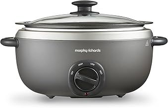 Morphy Richards 461022 Slow Cooker, Aluminium, 240 W, 6.5 liters, Titanium