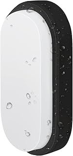 ANWIO 14W Outside Black Led Oval Bulkhead Light,Ip54 Waterproofled Porch Sconce Lighting, Outdoor LED Wall Light,Ceiling Light,980LM,4000K Natural White Bathroom Ceiling Light,220-240V(1 Pack)