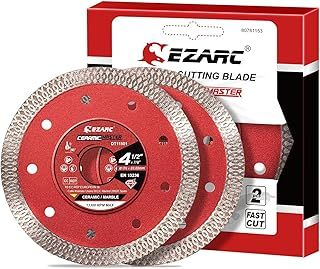 115mm Diamond Cutting Discs, Super Thin Fast Diamond Saw Accessory for Angle Grinder, 115mm Cutting Wheel for Porcelain, Granite, Marble, Tiles and Ceramics (2-Pack)