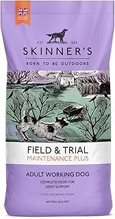 Skinner’s Field & Trial Maintenance Plus – Complete Dry Adult Dog Food, For Less Active Dogs, Contains Joint Aid, 15kg