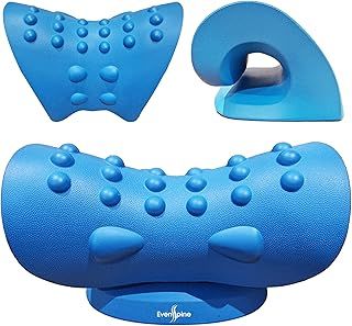 Even Spine Chiropractic Pillow for Neck and Shoulder Pain – Cervical Traction Device – Cervical Neck Pillow – Neck Traction Device for Men, Women – Neck Support Pillow with Massage Nodes for Pain