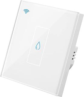 xuelili Immersion Heater Timer Switch, Smart WiFi Water Heater Switch, Voice Control Smart Boiler Wall Touch Switch with Timer, White, 20A, 4400W,8.6 x 8.6 x 3.3 cm