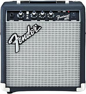 Fender Frontman 10G, Combo Guitar Amp, 10W, Small Practice Amp, Suitable for Electric Guitar, Black/Silver