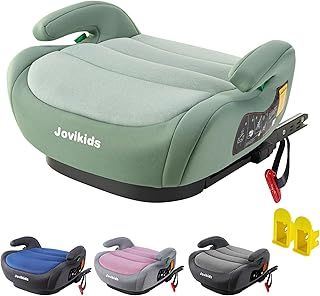 I-Size Booster Seat for Car with ISOFIX, 125-150cm (Group 2/3, 6-12 Years), Portable Car Seats for Kids, Convenient for Everyday Use, Great for Travel, ECE R129 (Soft Green)