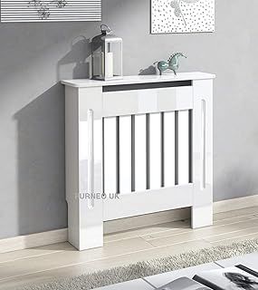 Modern High Gloss White Radiator Cover S M L XL (Small)