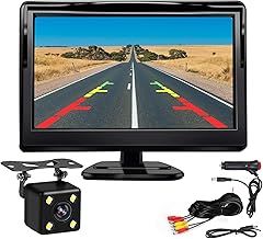 Kairiyard Backup Camera with 5inch Monitor, Car Rear View Reverse Camera HD Night Vision 170° Wide View Vehicle Back up Camera Systems IP69 Waterproof for Car Truck