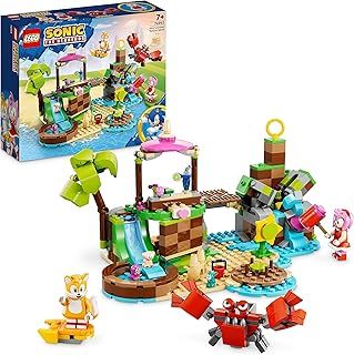 LEGO Sonic the Hedgehog Amy's Animal Rescue Island Playset, Buildable Toy with 6 Characters including Amy & Tails Figures, Gifts for Kids, Boys & Girls 7 Plus Years Old 76992