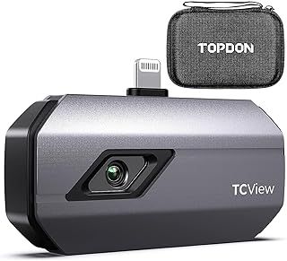 TOPDON TC002 Thermal Imaging Camera for iOS, Infrared Thermal Imager for iPhone & iPad, 256x192 IR Resolution, 40mk Heat Sensitivity, Improved Testing Range of -20℃ to 550℃, Accurate Down To 0.1℃