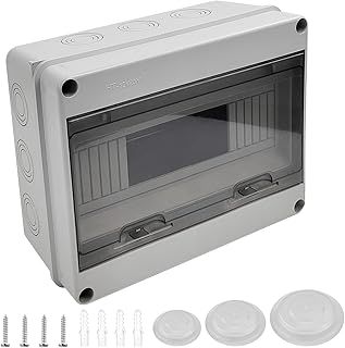12 Way Consumer Unit, Distribution Protection Box, IP65 Electrical Enclosure, Waterproof Transparent Window Consumer Unit, Consumer Circuit Breaker Box