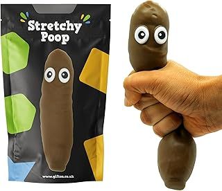 Stretchy Poo Stress Relief Ball Fake Poop - Novelty 2020 Design - Gift for Boys Girls Men Women Teen Kids - Funny Birthday Joke Prank Present Christmas Stocking Filler Toys - 1 Supplied