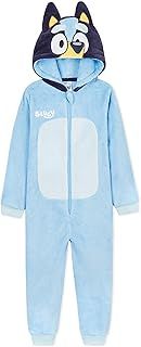 Bluey Boys Fleece Onesie with Hood, Cosy Loungewear - Gifts for Boys