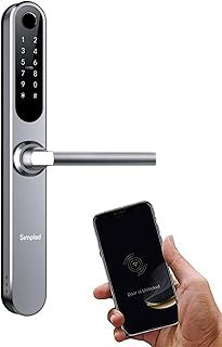 EF Weatherproof SlimSeries Smart Lock Touch, 7-in-1, Fingerprint Keyless Security Entry Door Lock, Bluetooth Electronic Deadbolt, Smartphone Access- Designed for The UK Weather, Silver