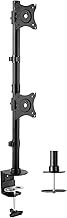 VIVO Dual Monitor Desk Mount Stand with Height Adjustment and VESA Plates for 2 LCD Ultrawide Screens up to 34 inches, Stacked Array, STAND-V002R