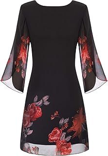 GRACE KARIN Women's Elegant Cowl Neck Belted Dresses Cap Sleeves Midi Dress for Special Ocassion