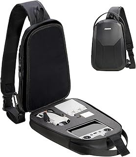 DJI Mini 3 & 4 Pro Case - Portable Sling Backpack, Waterproof Travel Bag for DJI Mini 3/4 Fly More Combo