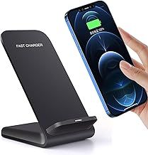 Wireless Charger Fast Wireless Charging Stand Compatible with iPhone 16 15 14 13 12 11 Pro Max/XS/XR/15 16 Plus,Samsung Galaxy S25/S24/S23/S22/S21/S20/S10/Note 20/10,Pixel 9 8 7 6 Pro