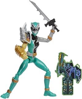 Power Rangers Dino Fury Green Ranger with Sprint Sleeve 15 cm Action Figure Toy, Dino Fury Key, Chromafury Saber, Multicolor