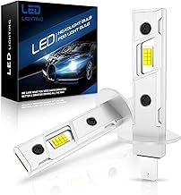 SHINYY H1 LED Headlight Bulb, 2024 Newest 20000LM 6500K White LED H1 Car Headlight Bulbs CANbus Error Free H1 LED for High Beam Low Beam or Fog Light, 1:1 Replaces Halogen Lamps, Plug＆Play, Pack of 2