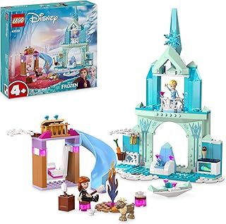 LEGO ǀ Disney Princess Elsa’s Frozen Castle Buildable Toy for 4 Plus Year Old Girls and Boys, Includes Princess Elsa and Anna Mini-Doll Figures and 2 Animal Toys, Fun Birthday Gift 43238