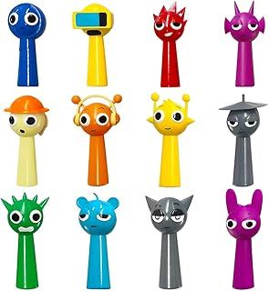 S-prunki Action Figures, 12 Pack Colorful Toy Figures for Kids, for Boys and Girls Ages 3+ Safe, Durable, and Fun, The for any S-prunki Games fan (12PCS)