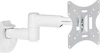 ProperAV White TV Wall Bracket for 23'' 24'' 28'' 32'' 37'' 40'' 42'' 43'' Tilt 20° VESA Max 200x200