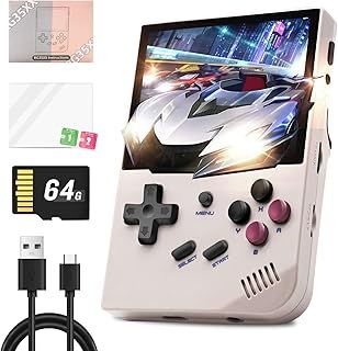 Anbernic RG35XX Handheld Games Consoles with 5400+ Classic Games, 3.5 Inch IPS Screen Linux System, Support 2.4G Wireless Gamepad and HDMI TV Output, Games Console, Gifts for Boys and Girls(Gray)