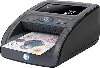 Safescan 155-S Automatic Counterfeit Money Detector - Verifies Banknotes 100% Accurately - Money Machine with 7-Point Detection - Money Checker Machine - Suitable for the New King Charles Notes