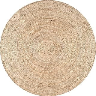 Ripaz Hand Braided Natural Jute Rug Handmade Round Area Rug for Home Decor (60 x 60 cm)