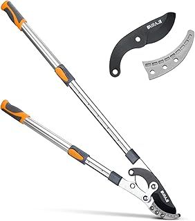 AIRAJ Telescopic Loppers 70-103CM, Loppers Heavy Duty, with Replacement Blades,SK-5 Steel Blade and Teflon-Coated,Six-Way Adjustable Handle,Professional Tree Loppers