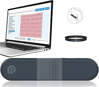 CheckMe 24 Hours ECG Monitor for Home Use, Professional Heart Monitors with AI-ECG Analysis Report, Wearable Mobile ECG Support PC Software, ECG Waveform PDF Printing